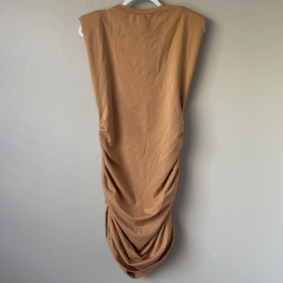 SHEIN nude shoulder pad sleeveless mini dress L - Picture 5 of 6